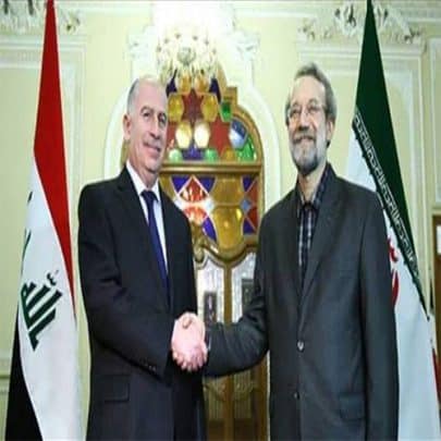 النجيفي ولاريجاني يعزفان على قيثارة بلا أوتار النجيفي ولاريجاني watanserb.com