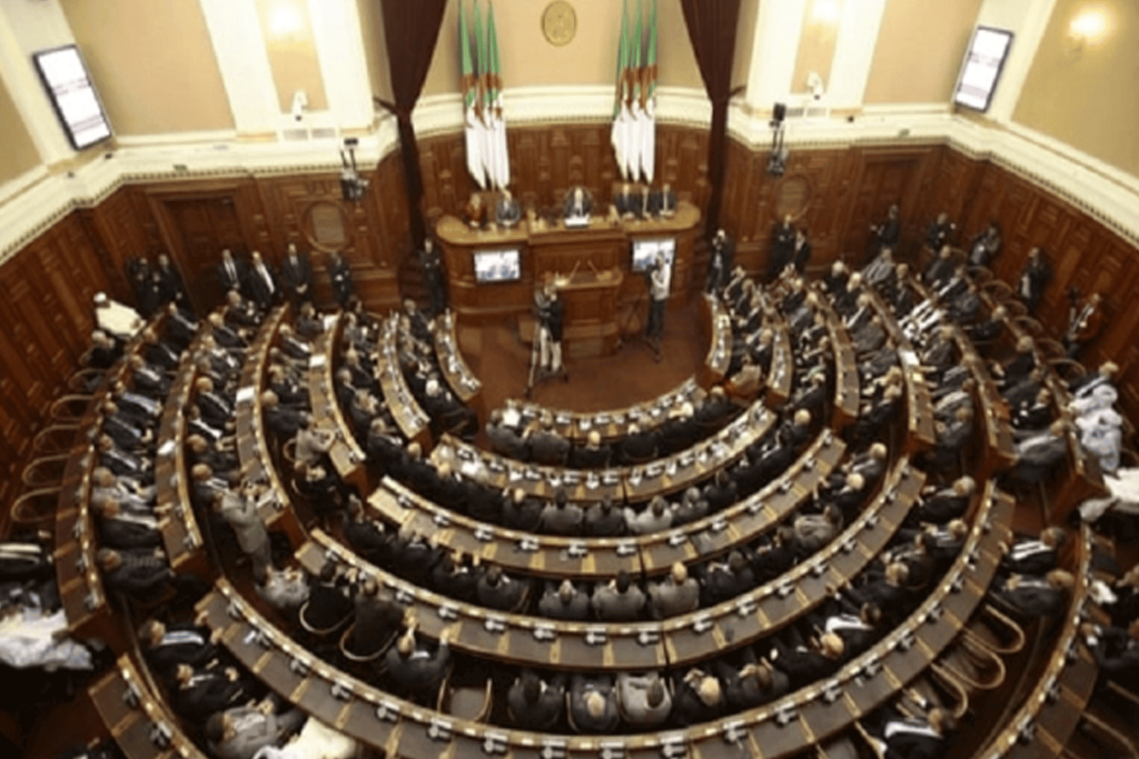 مشاجرات عنيفة في مجلس النواب الجزائري خلال جلسة التصويت على قانون الموازنة لعام 2016 مصارعة بمجلس النواب الجزائري watanserb.com