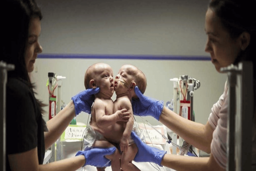 قلب وكبد مشترك لرضيعتين توأم watanserb.com