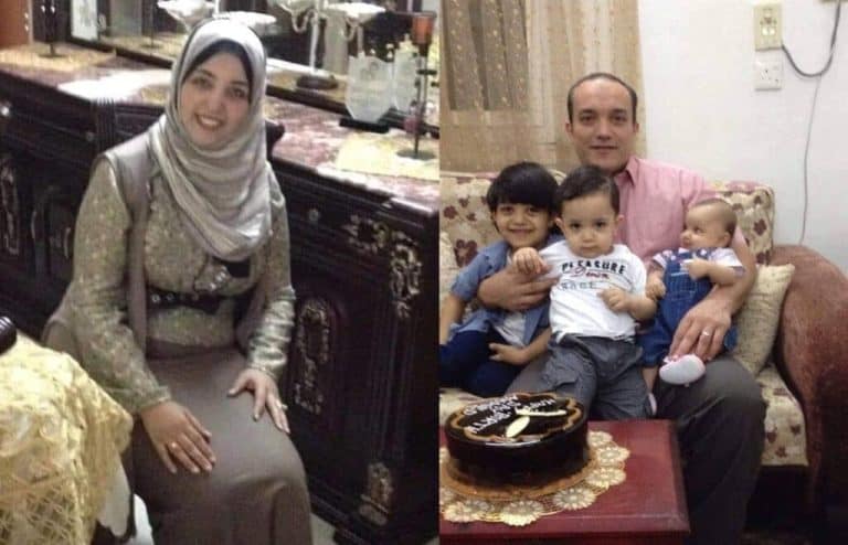الطبيب المصري مع زوته وأطفاله الثلاثة watanserb.com