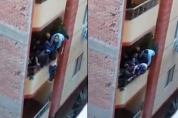 مصري يلقي زوجته من البلكونة watanserb.com