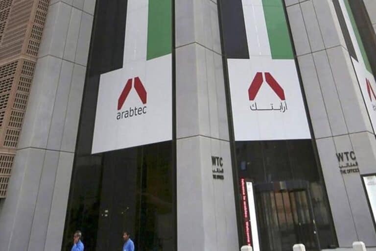 خسارة شركة أرابتك في بورصة دبي watanserb.com