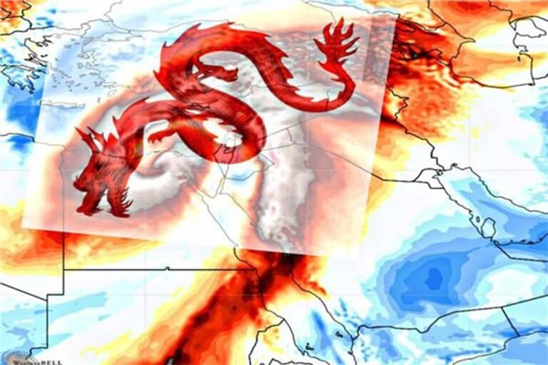 منخفض التنين عاصفة جوية خطيرة تهدد 8 دول عربية منخفض التنين watanserb.com