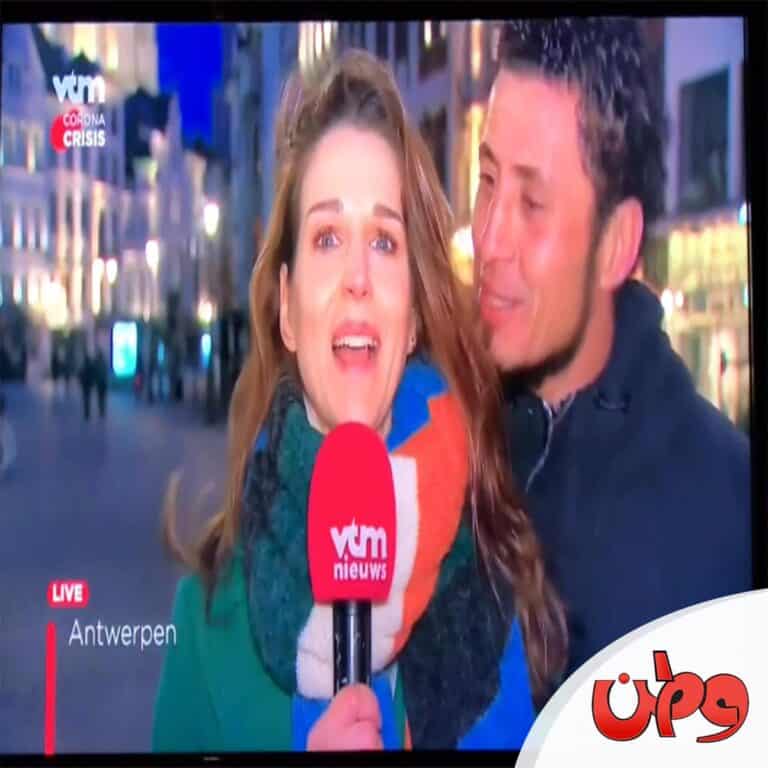 شاب قبل مذيعة تلفزيونية watanserb.com