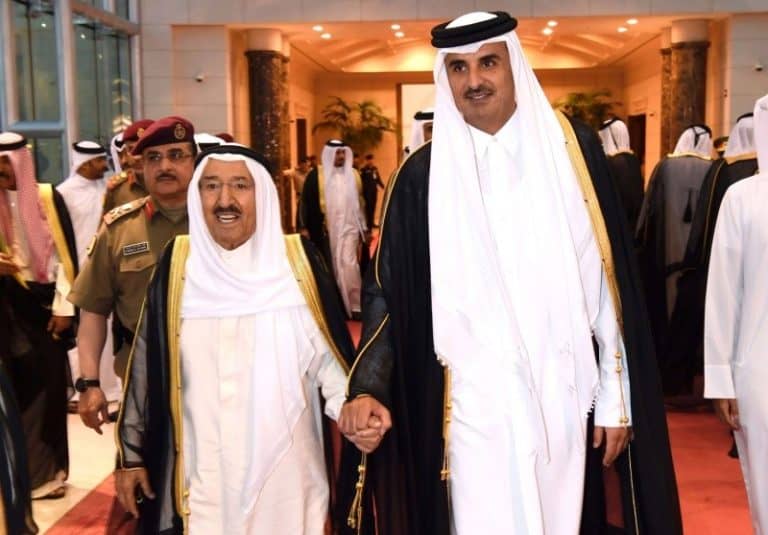 امير قطر ينعى امير الكويت الشيخ صباح الاحمد الجابر الصباح watanserb.com
