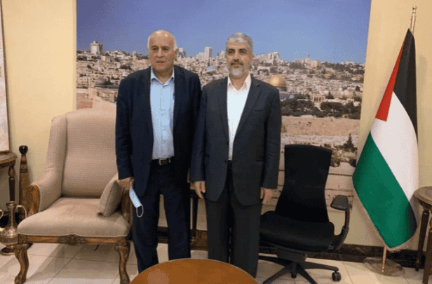 خالد مشعل وجبريل رجوب في قطر watanserb.com