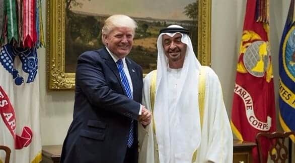 حكام الإمارات ينثرون ملايين الدولارات لدعم فوز ترامب وبقائه رئيساً لحماية عروشهم! محمد بن زايد و ترامب watanserb.com