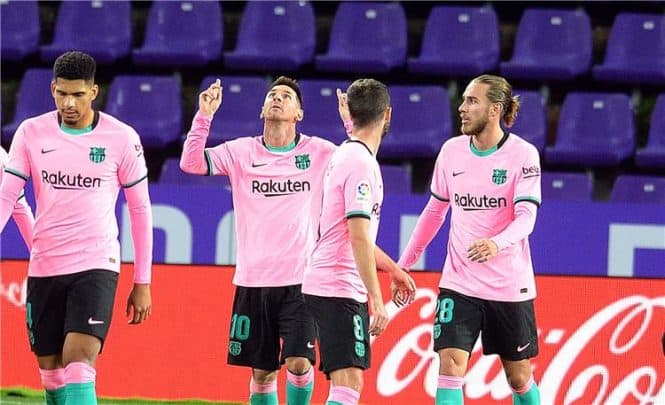 بالفيديو: برشلونة يعود بنقاط ثمينة من ميدان بلد الوليد بثلاثية نظيفية فريق برشلونة الإسباني watanserb.com