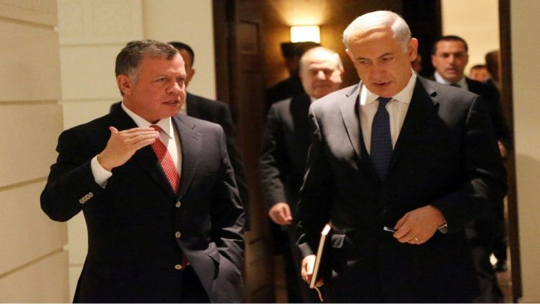 بنيامين نتنياهو والعاهل الأردني watanserb.com