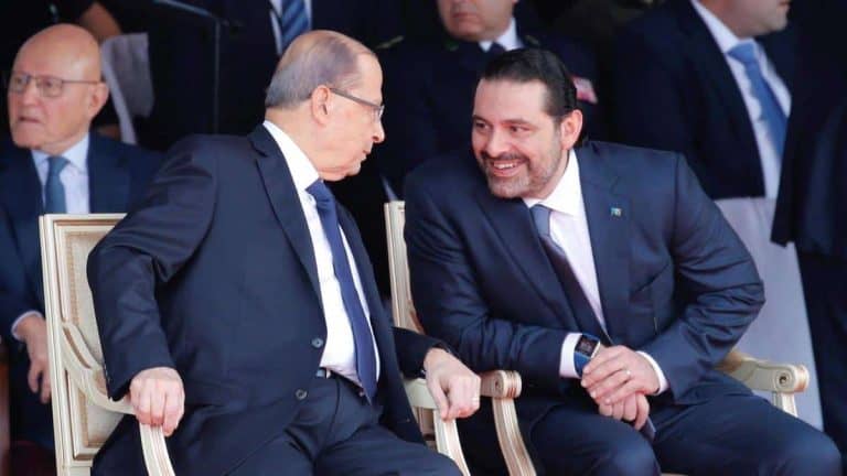 ميشال عون وسعد الحريري watanserb.com