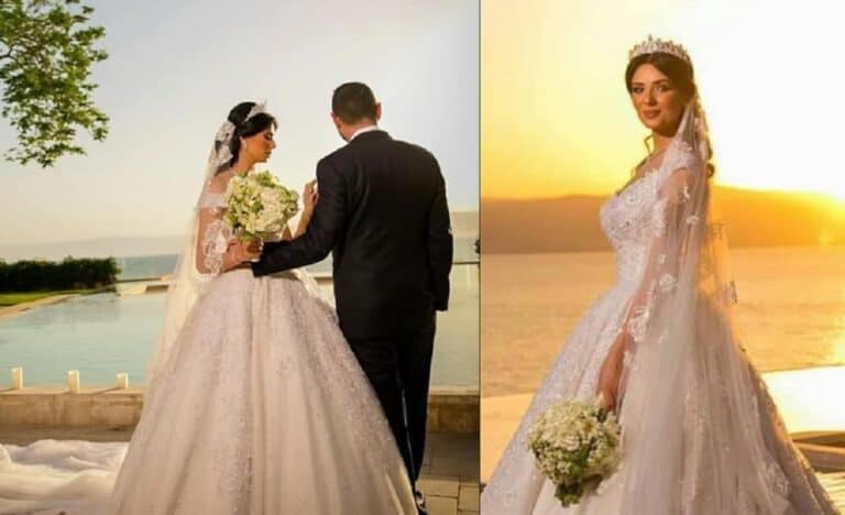 لينا قيشاوي نشرت صور زفافها لكنها لم تكشف هوية العريس watanserb.com