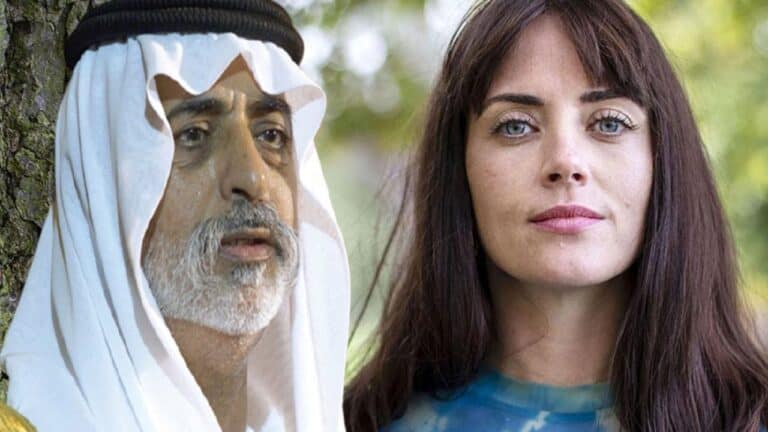 وزير التسامح الاماراتي نهيان بن مبارك والموظفة البريطانية watanserb.com