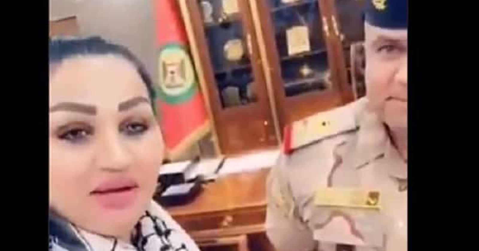 ظهور قائد عمليات بغداد مع فتاة حسناء يثير ضجة واسعة في العراق (فيديو) قائد عمليات بغداد وفتاة حسناء watanserb.com