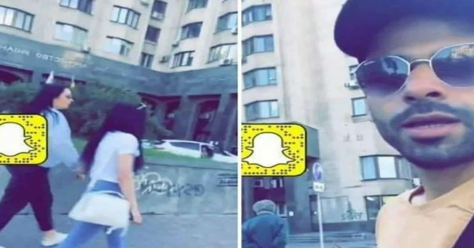 سعودي يتحرش بعدد من الفتيات الاوكرانيات وردة فعلهن صدمته! (فيديو) سعودي يتحرش بفتيات اوكرانيات watanserb.com