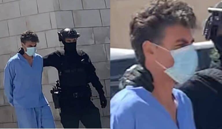 الشريف حسن بن زيد خلال اقتياده للمحاكمة بقضية الفتنة watanserb.com