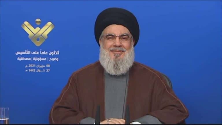 حسن نصرالله الأمين العام لحزب الله اللبناني watanserb.com