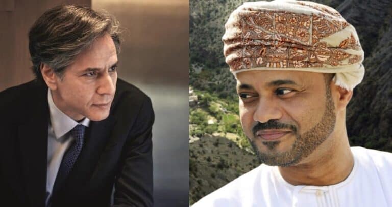 وزير الخارجية العماني بدر بن حمد بن حمود البوسعيدي يتلقى اتصالا من أنتوني بلينكن وزير الخارجية الأمريكية watanserb.com