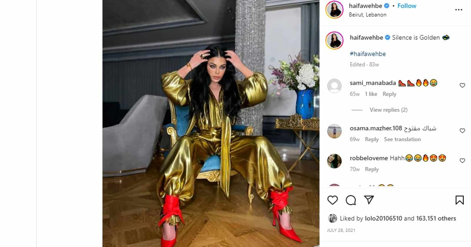 هيفاء وهبي بملابس غريبة