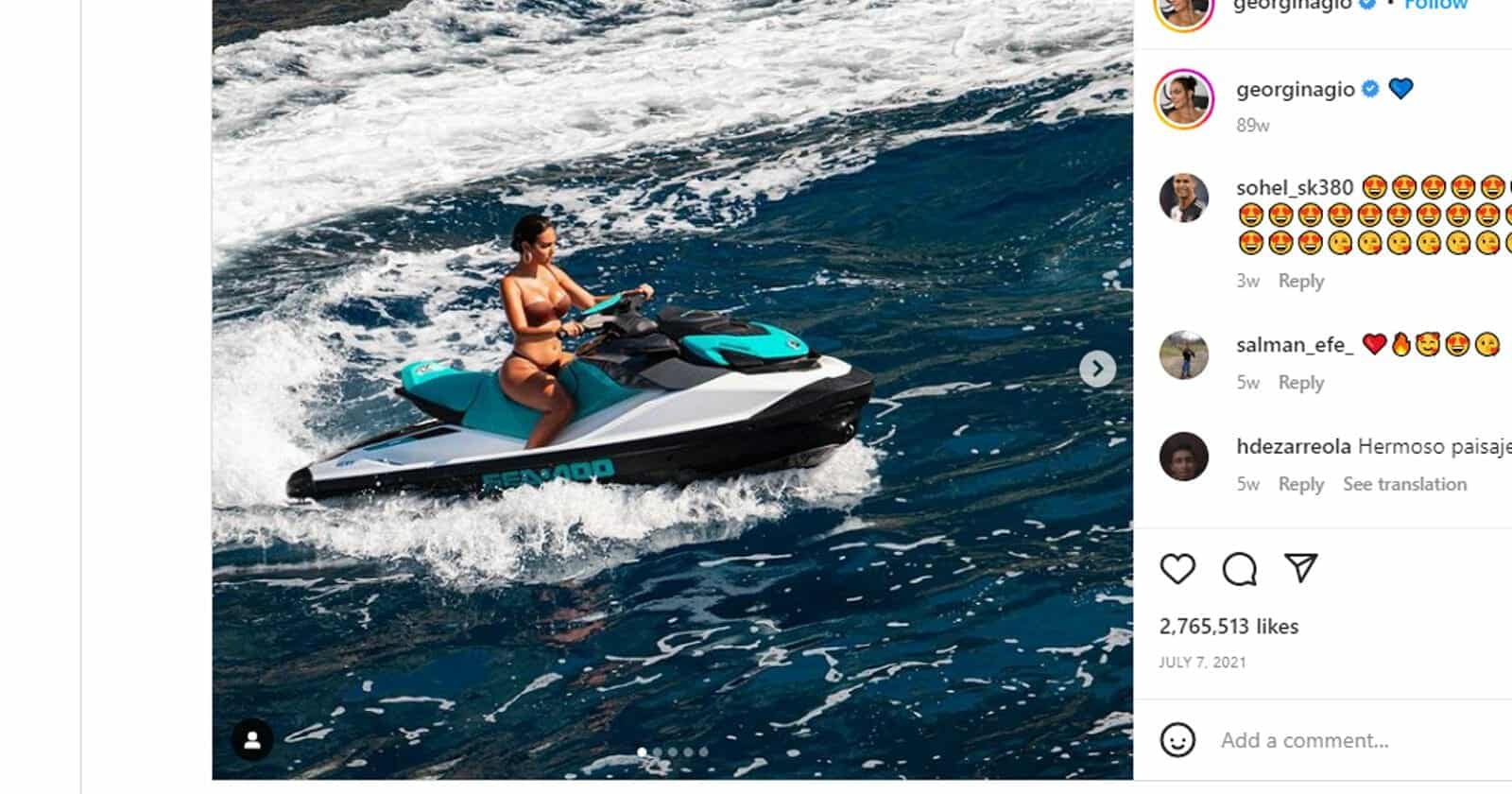 جورجينا تقود جيت سكاي