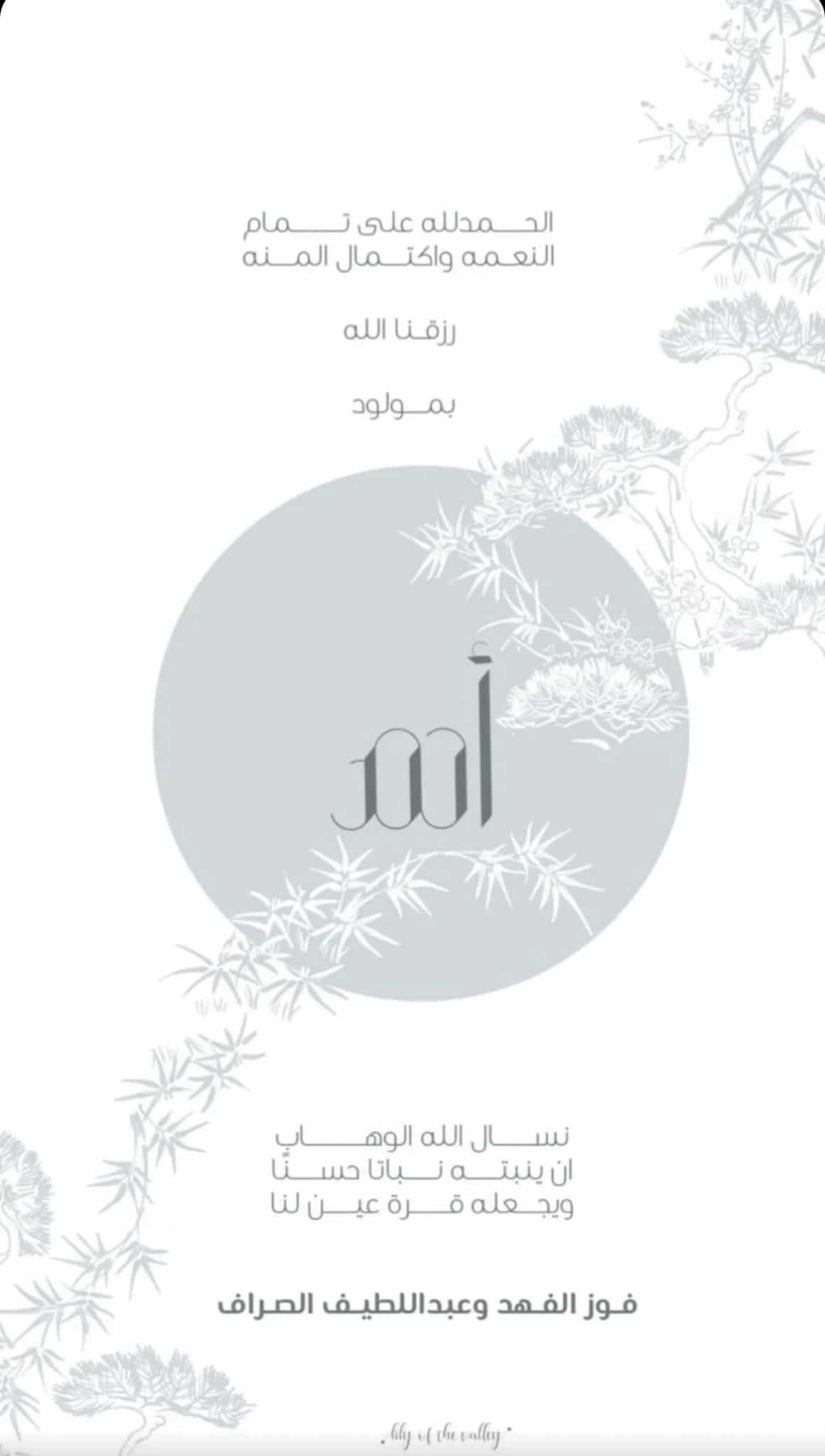 فوز الفهد تعلن وضع مولودها الأول