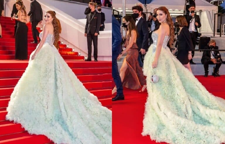 نسرين طافش بفستان مذهل على السجادة الحمراء في مهرجان كان السينمائي watanserb.com