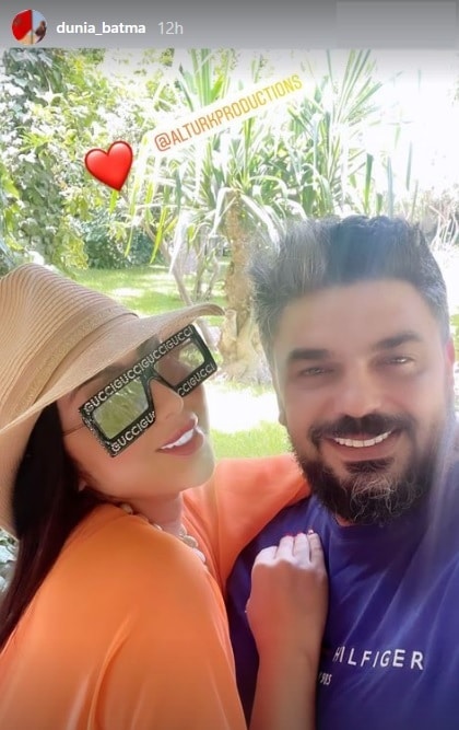 دنيا بطمة وزوجها محمد الترك