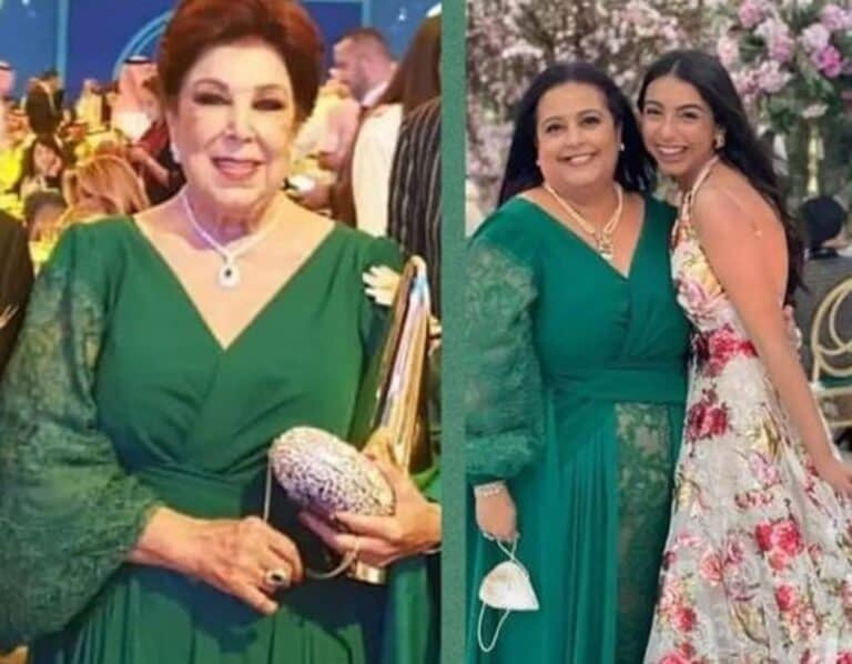 ابنة رجاء الجداوي ترتدي فستان والدتها الراحلة watanserb.com