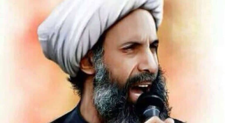 مسيرة احتجاجية في السعودية تطالب بإطلاق سراح الشيخ نمر النمر وتندد بالممارسات الحكومية الشيخ النمر watanserb.com