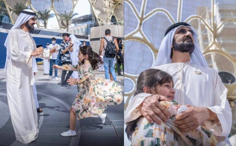 الطفلة تقى الحمادي وحاكم دبي محمد بن راشد watanserb.com
