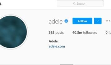 حساب أديل على انستغرام