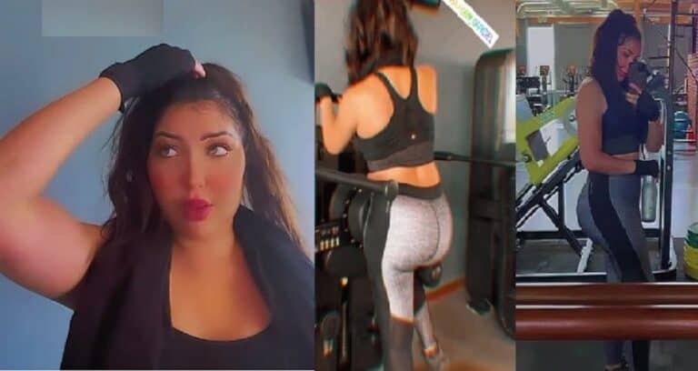 دنيا بطمة تستعرض رشاقتها في الجيم watanserb.com