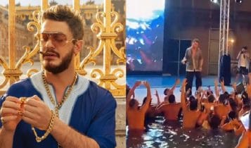 سعد لمجرد يقدم حفلة من دبي من حمام سباحة