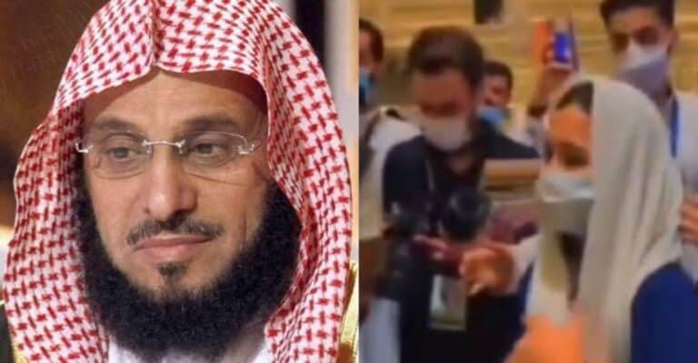 فتاة تعطي عائض القرني هدية watanserb.com