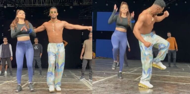 محمد رمضان يثير الجدل برقصه مع ملكة جمال الهند watanserb.com