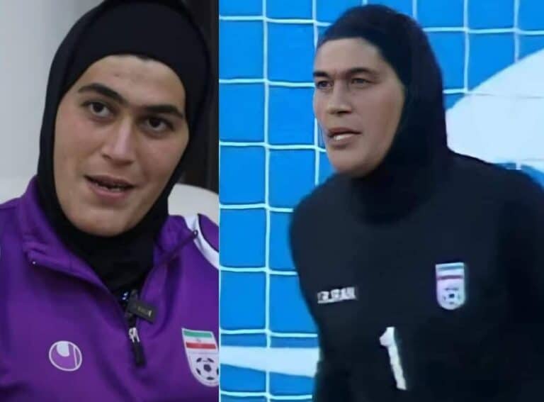 زهراء حارسة منتخب إيران النسائي watanserb.com