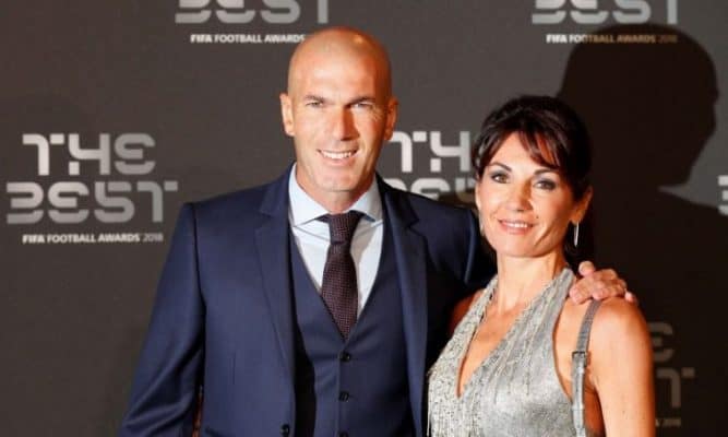 المدرب الفرنسي زيدان وزوجته فيرونيك watanserb.com