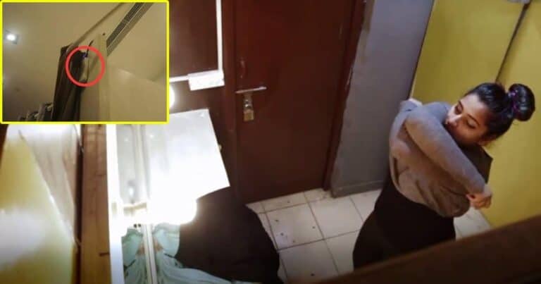 بائع ملابس في مصر يصور النساء بواسطة كاميرا في غرفة قياس ملابس نسائية watanserb.com