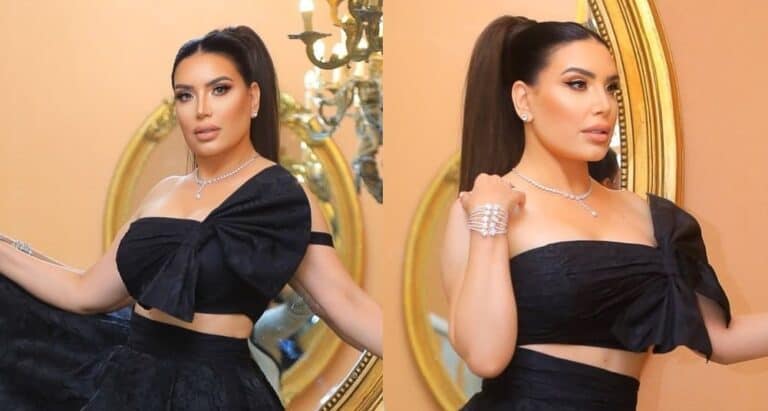 عبير صبري بفستان أحمر ناري مكشوف في ختام مهرجان القاهرة watanserb.com