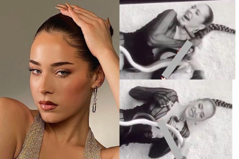 "شاهد" لحظة تعرض المغنية الأمريكية ميتا للدغة ثعبان في وجهها أثناء التصوير watanserb.com