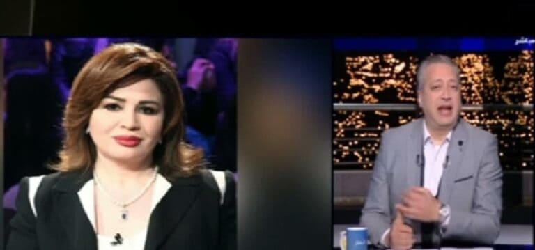 مشادة كلامية على الهواء بين إلهام شاهين وتامر أمين watanserb.com