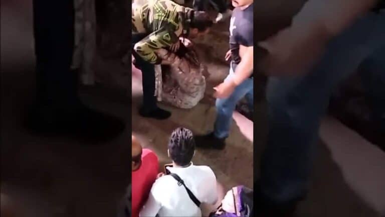 مهاجم يقترب من الراقصة جوهرة ويسحب شعرها بعد رفضها الاستجابة لطلبه في حفل زفاف معجب يهاجم الراقصة جوهرة على المسرح ويسحبها من شعرها بسبب رفضها طلبه watanserb.com