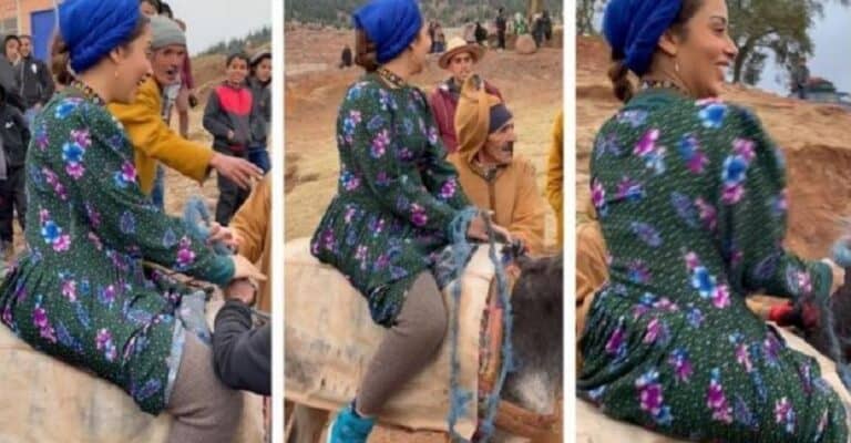 شاهد ماذا فعل الحمار بالفنانة بلقيس في كواليس صابرة! (فيديو) watanserb.com