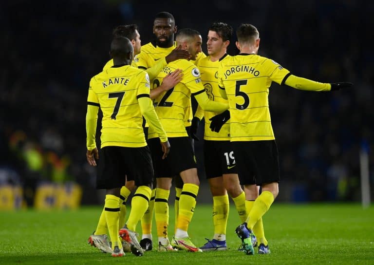 ترتيب الدوري الإنجليزي بعد تعادل تشيلسي أمام برايتون احتفال فريق تشيلسي بهدف المغربي حكيم زياش في الدوري الإنجليزي watanserb.com