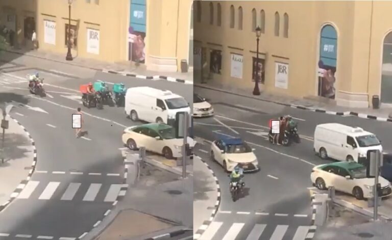 رجل عاري في شوارع دبي watanserb.com