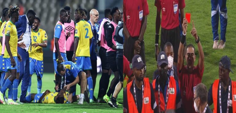 اشباك بالأيدي بين لاعبي غانا والغابون في كأس أمم أفريقيا 2022 watanserb.com