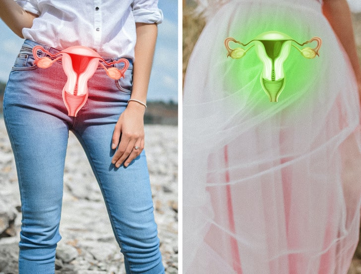 ارتداء الجينز 