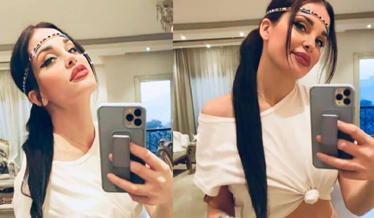 دومينيك حوراني بقطعة ملابس واحدة لا تستر شيئاً في عز الشتاء! (فيديو) watanserb.com