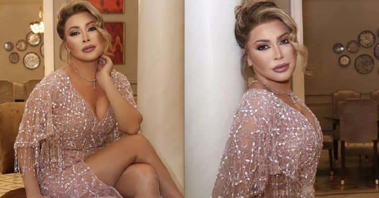 نوال الزغبي بفستان مثير في عيد الحب بالأردن وتعمدت الجلوس بطريقة تكشف الكثير! watanserb.com