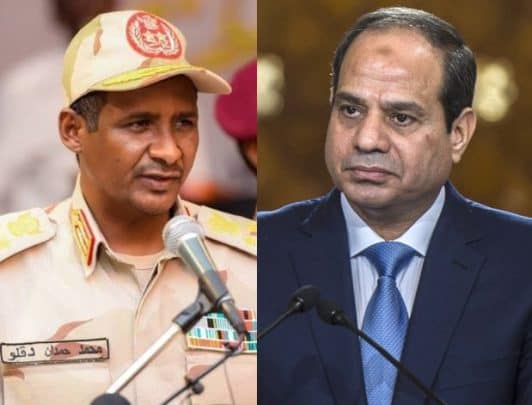 أزم بين الرئيس المصري عبد الفتاح السيسي وحميدتي watanserb.com