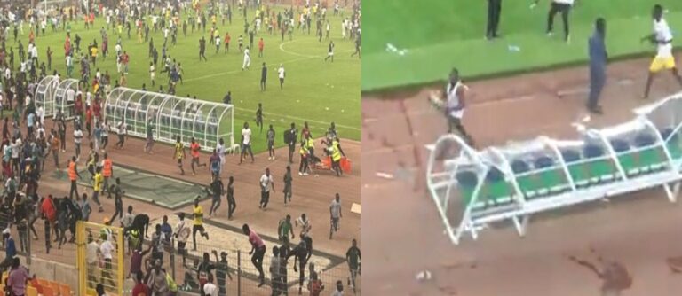 أعمال شغب مؤسفة بعد إقصاء منتخب نيجيريا أمام غانا في تصفيات كأس العالم 2022 (فيديو) اقتحام وتخريب بالممتلكات من قبل جماهير نيجيريا بعد إقصاء منتخب بلادهم من تصفيات مونديال قطر 2022 watanserb.com